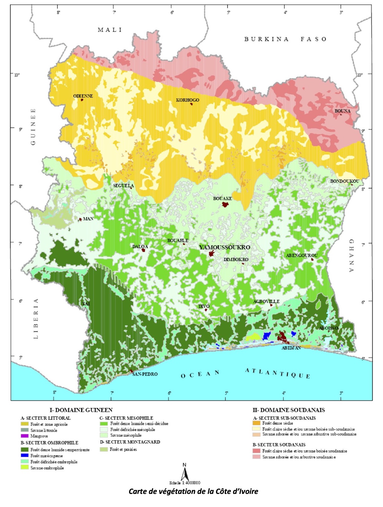 Carte forage de Côte d'Ivoire