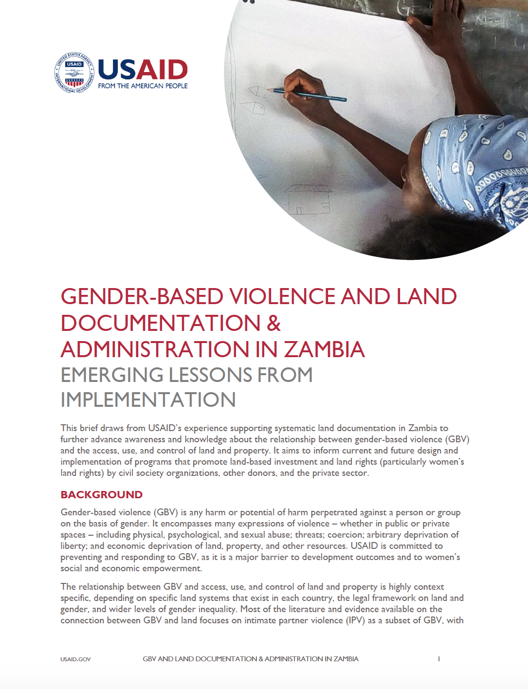 Gender-Based Violence and Land Documentation & Administration in Zambia