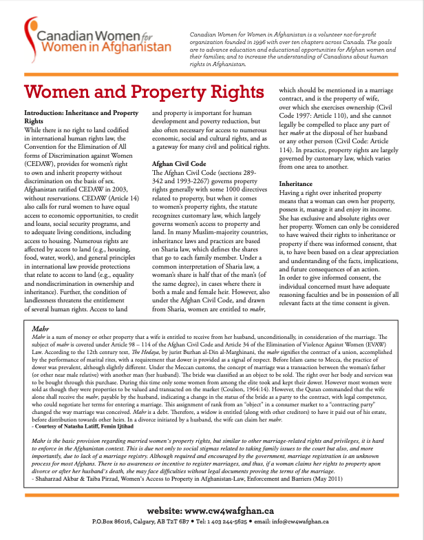 Women and Property Rights