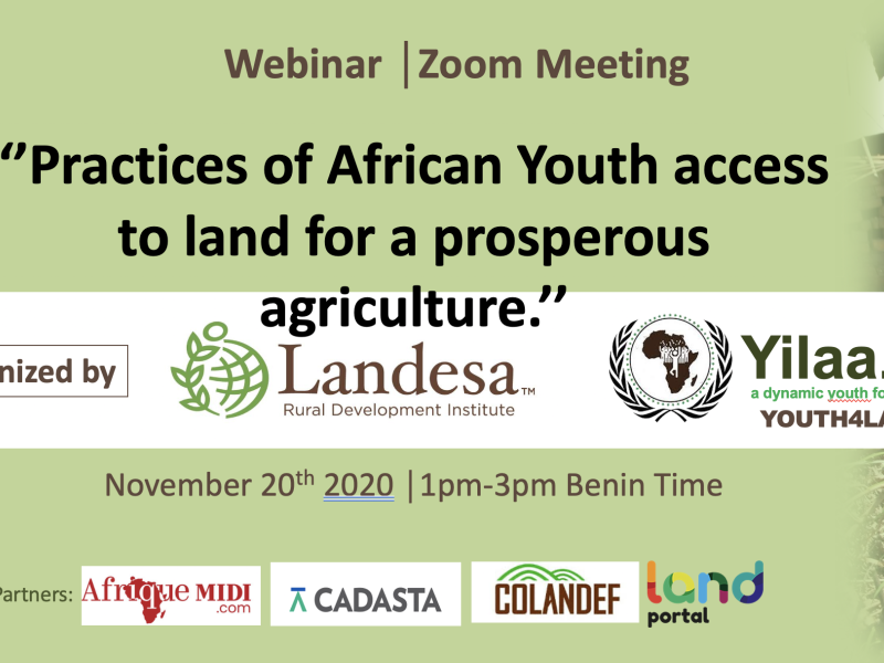 ’Practices of African Youth access to land for a prosperous agriculture