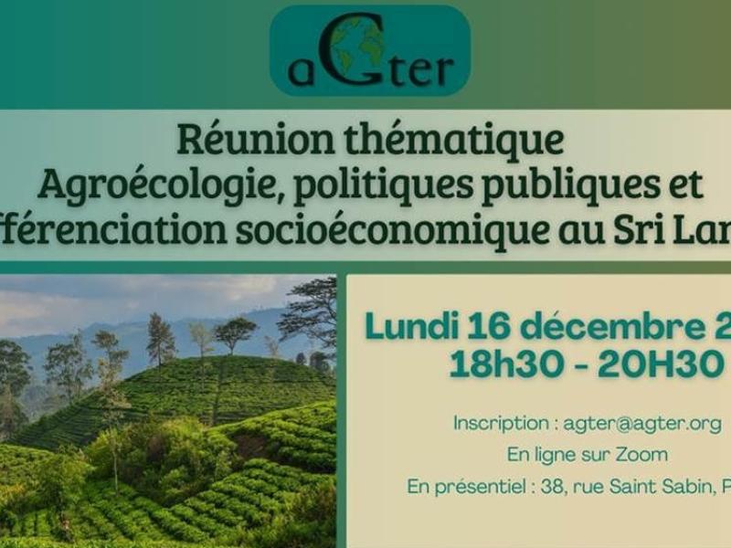 Agroécologie, politiques publiques et différenciation socioéconomique au Sri Lanka