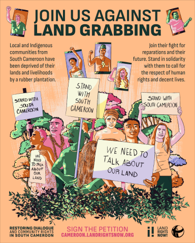 Join us against land grabbing.