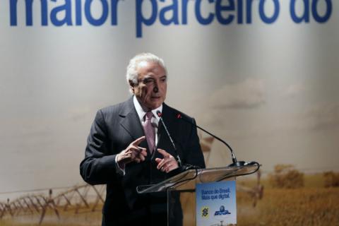 O presidente Michel Temer no lançamento do Programa Nacional de Regularização Fundiária