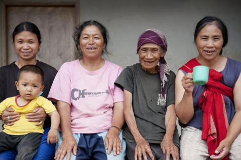 A portrait of Hmong women in Mae Salong, Thailand