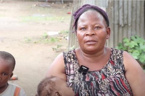 Pulchérie Amboula, a farmer who says she can no longer access her land