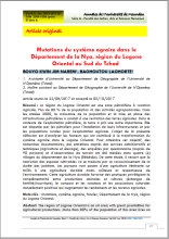 Mutations du système agraire dans le Département de la Nya, région du Logone Oriental au Sud du Tchad