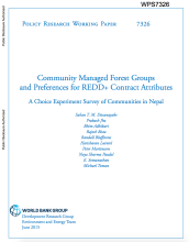 Community Managed Forest Groups and Preferences for REDD+ Contract Attributes cover image