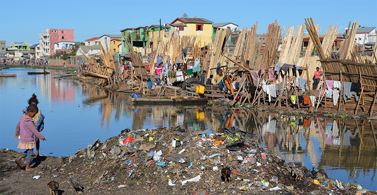 Conditions are poor in urban informal areas, photo by Indiana University CC-BY-NC-ND