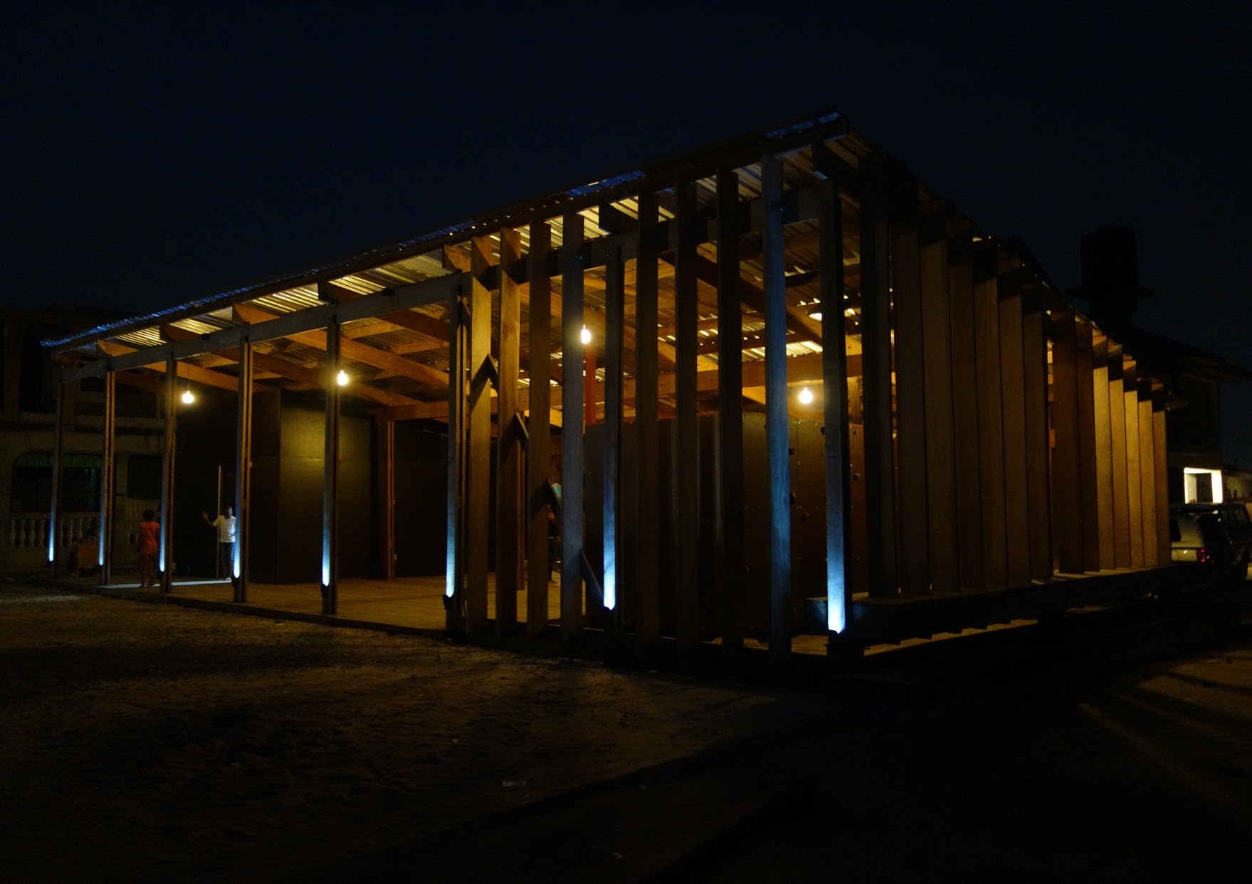 Media Shed: Alight at Night - The Shed is a music-making and community-gathering space built by young residents of the city’s waterfront slums. It is fully solar powered.