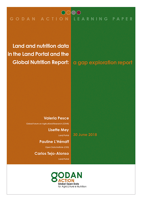 Land and nutrition data in the Land Portal and the Global Nutrition Report: a gap exploration report cover image